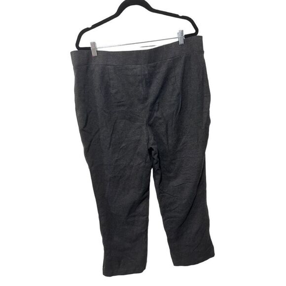 Mare'e Pour Toi Dark gray Pull On Cropped Pants Size 20 Plus Size Saks 5th Ave - Picture 3 of 9